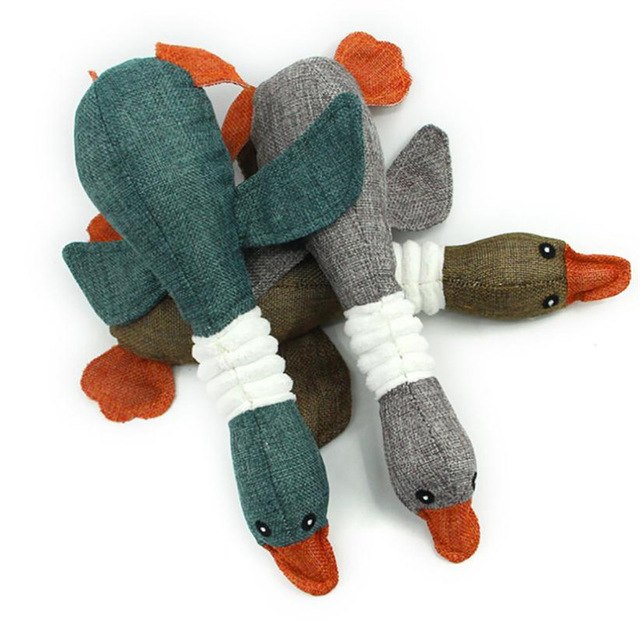 Cloth Pet Dog Chewing Sound Toy Cartoon Goose