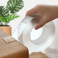 Nano Tape - Double Sided, Transparent, Reusable, Waterproof Adhesive Tape - Cleanable - for Kitchen, Bathroom, Office, Bedroom