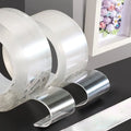 Nano Tape - Double Sided, Transparent, Reusable, Waterproof Adhesive Tape - Cleanable - for Kitchen, Bathroom, Office, Bedroom