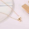 Heart Initial Necklace - Gold and Silver Pendant For Women